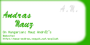 andras mauz business card